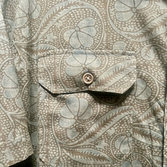 Polo by Ralph Lauren Paisley Light-Weight Short-Sleeve Military Shirt – 2XL - Picture 8 of 9